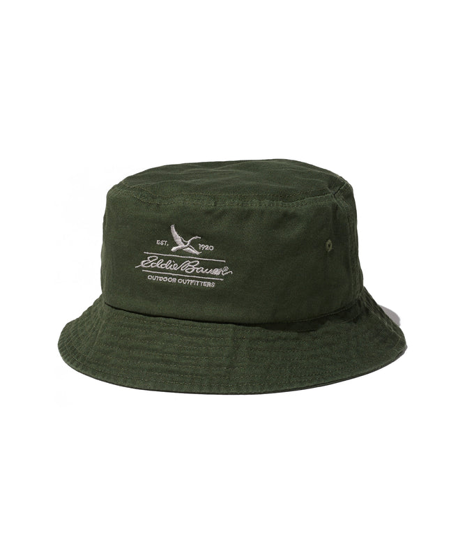 コットンツイル ロゴバケットハット/COTTON TWILL LOGO BUCKET HAT