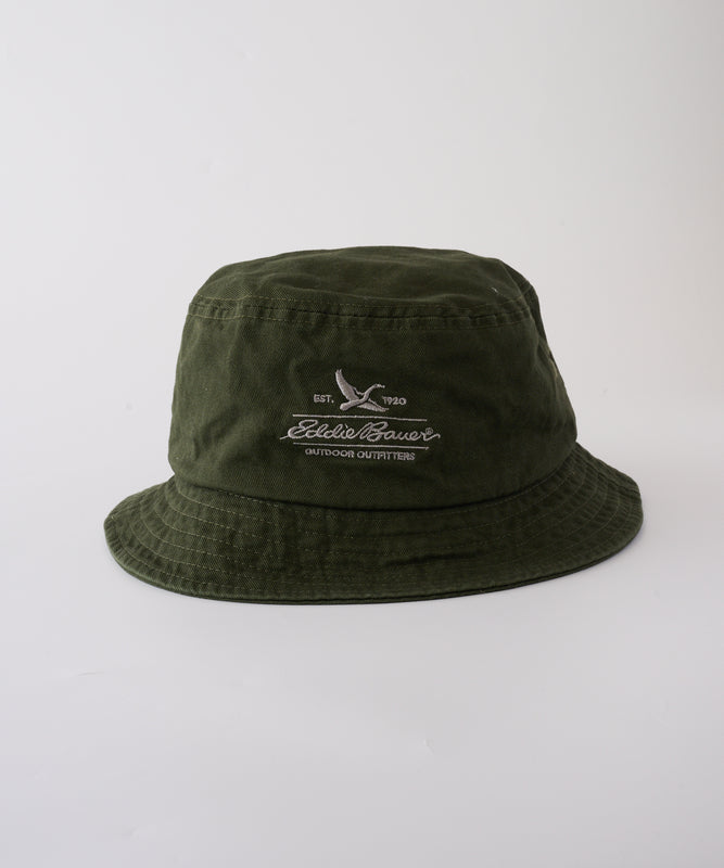 コットンツイル ロゴバケットハット/COTTON TWILL LOGO BUCKET HAT