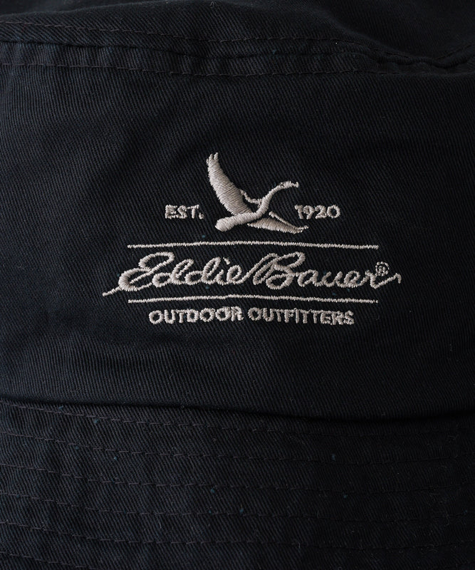 コットンツイル ロゴバケットハット/COTTON TWILL LOGO BUCKET HAT