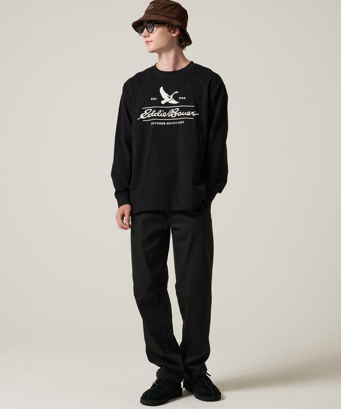 クラシックロゴ プリント長袖Tシャツ/CLASSIC LOGO PRINT LS TEE