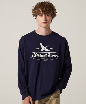 クラシックロゴ プリント長袖Tシャツ/CLASSIC LOGO PRINT LS TEE