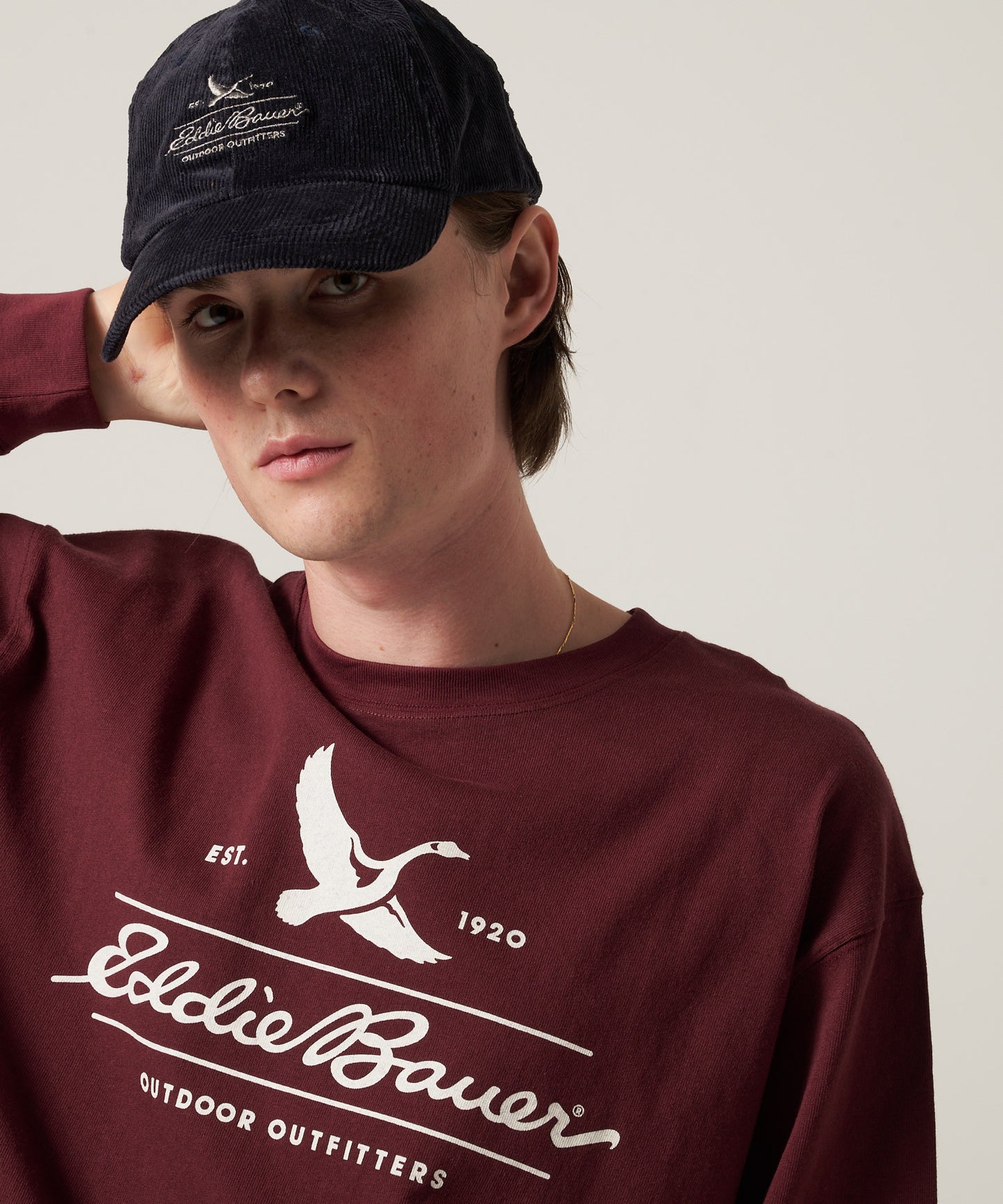 クラシックロゴ プリント長袖Tシャツ/CLASSIC LOGO PRINT LS TEE