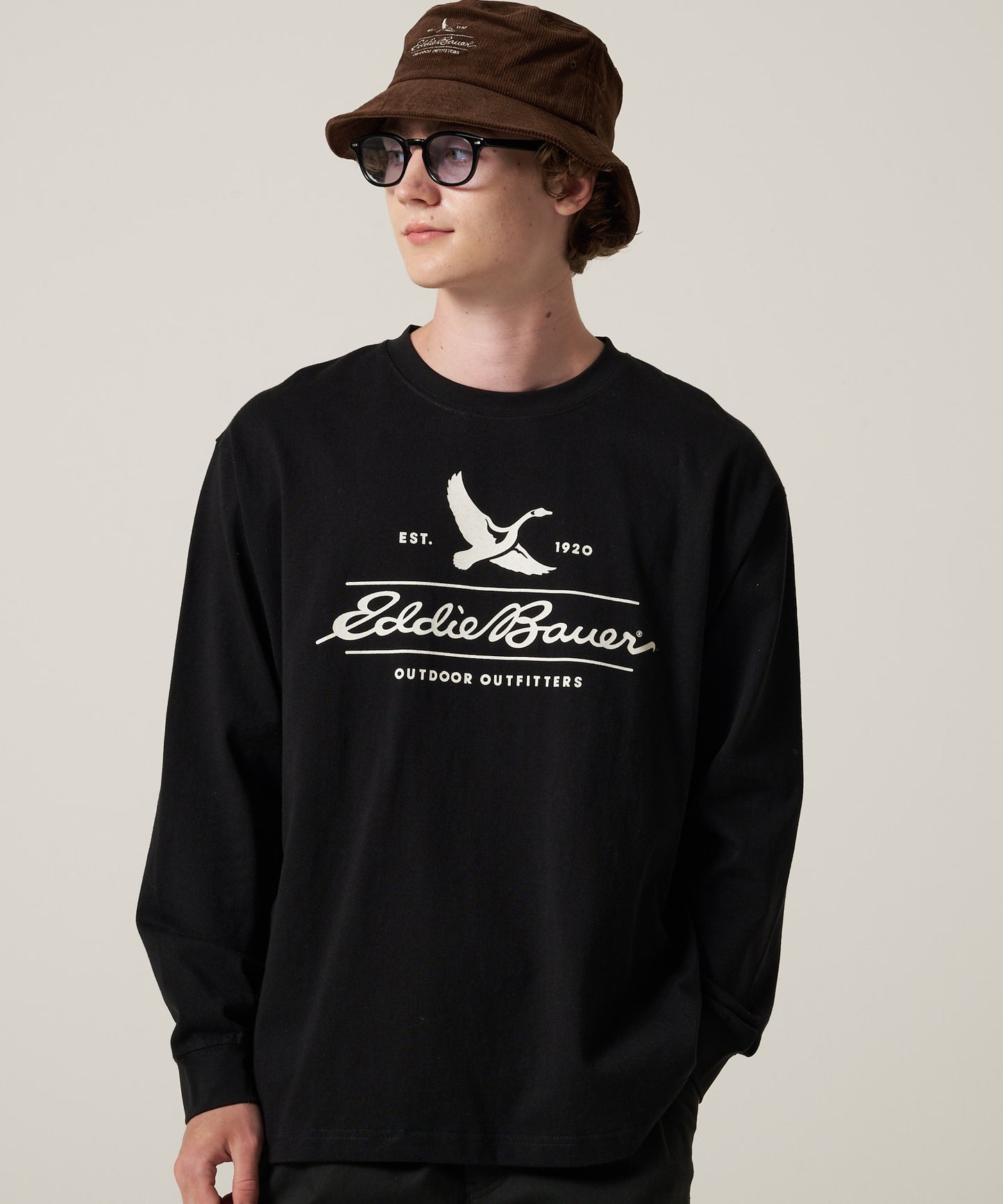 クラシックロゴ プリント長袖Tシャツ/CLASSIC LOGO PRINT LS TEE