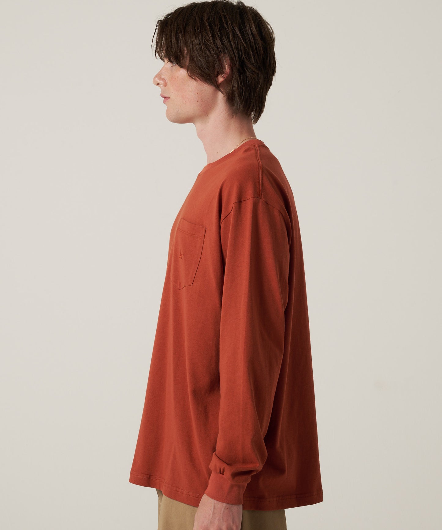 ワンポイントポケット長袖Tシャツ/ONE POINT PKT LS TEE