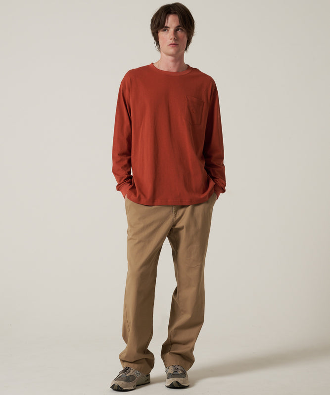 ワンポイントポケット長袖Tシャツ/ONE POINT PKT LS TEE