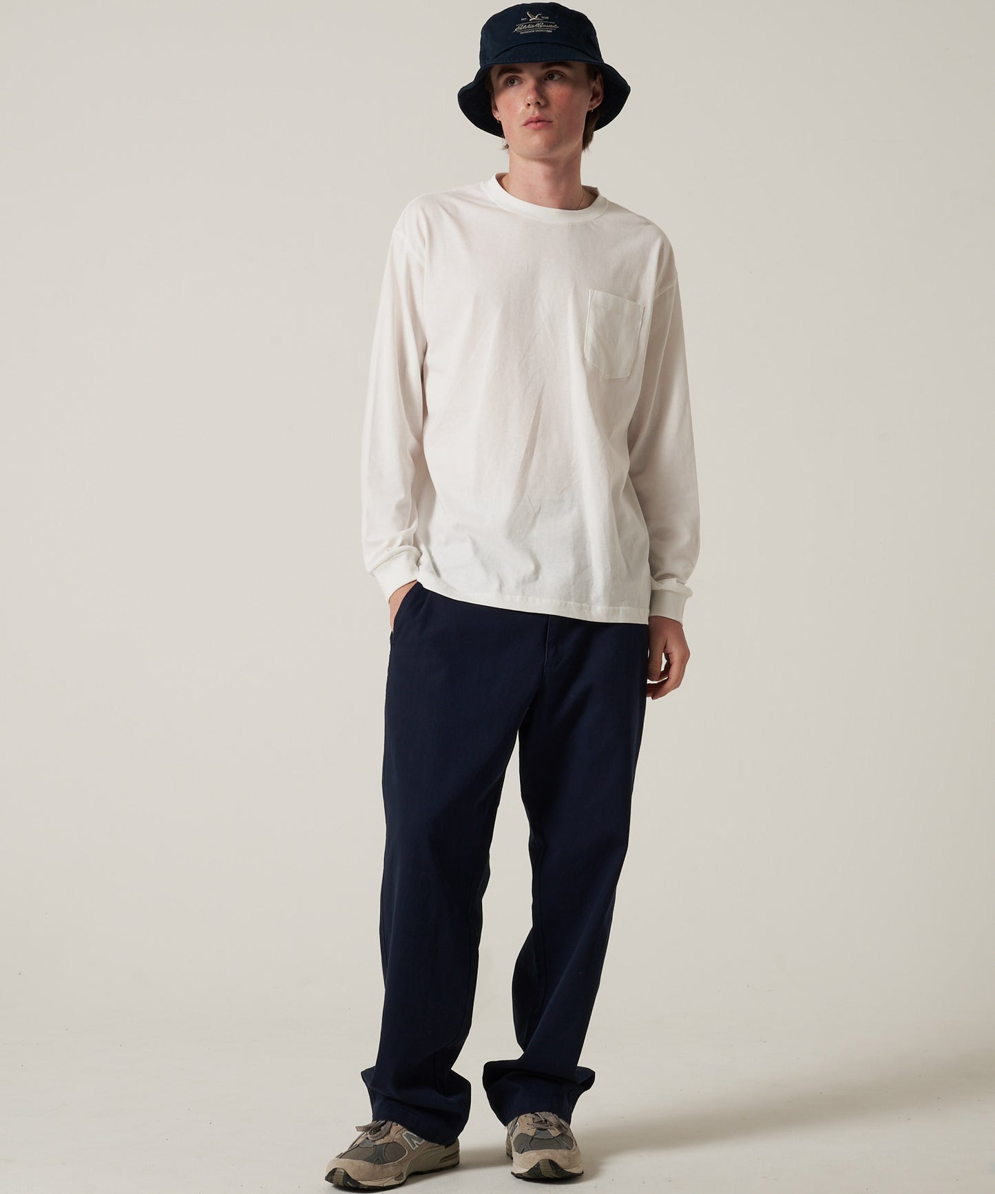ワンポイントポケット長袖Tシャツ/ONE POINT PKT LS TEE