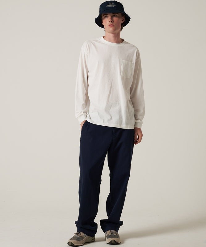 ワンポイントポケット長袖Tシャツ/ONE POINT PKT LS TEE