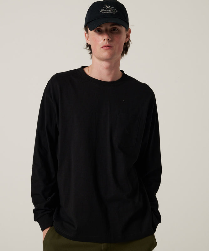 ワンポイントポケット長袖Tシャツ/ONE POINT PKT LS TEE