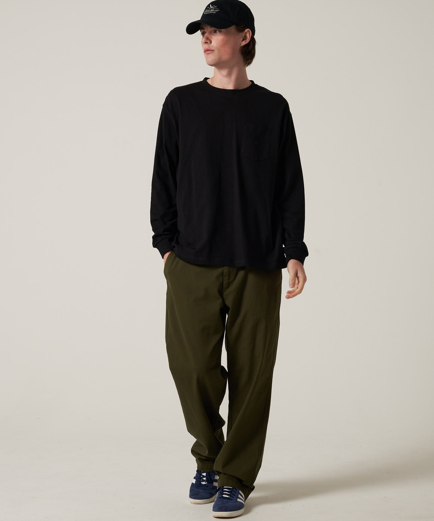 ワンポイントポケット長袖Tシャツ/ONE POINT PKT LS TEE