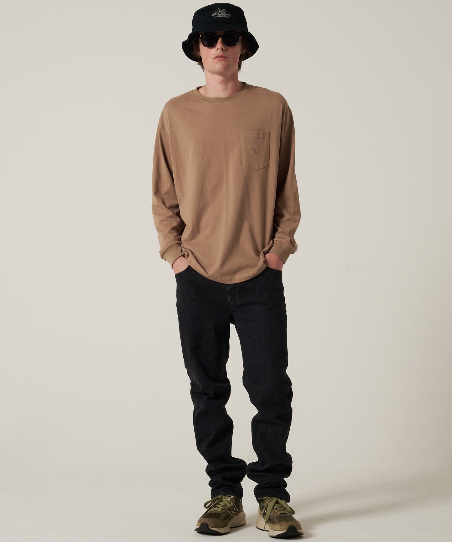 ワンポイントポケット長袖Tシャツ/ONE POINT PKT LS TEE