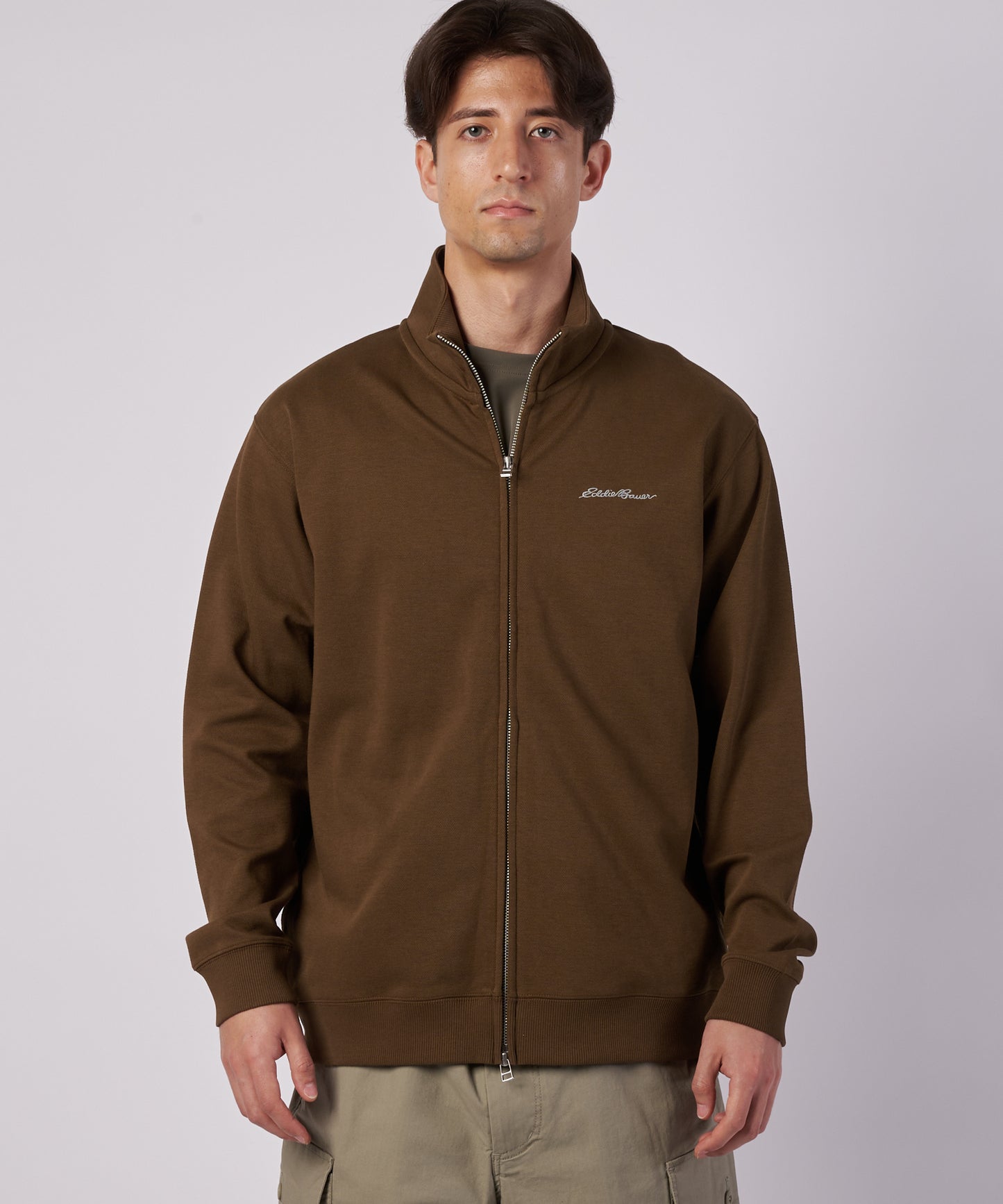 ダブルフェイスカノコ ジップアップ カーディガン/W-PIQUE ZIP-UP CARDIGAN