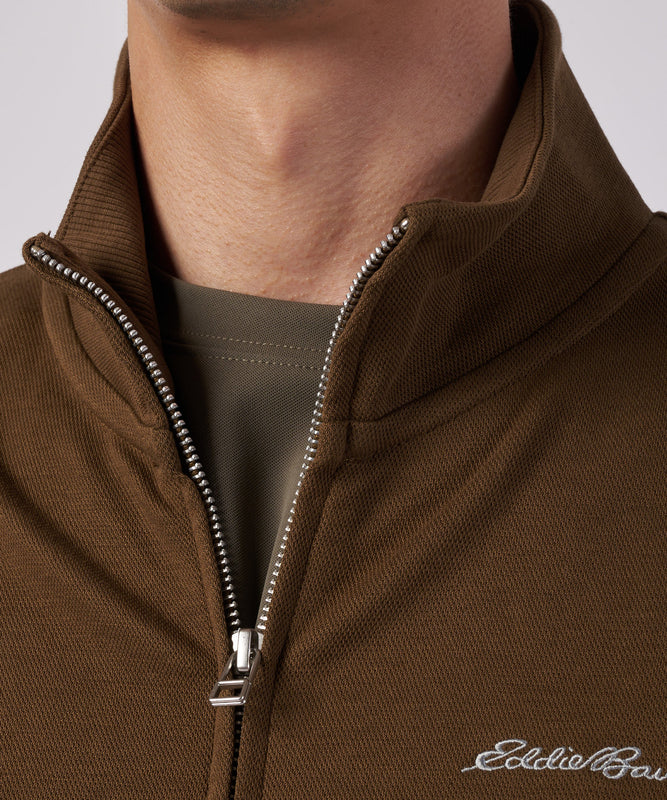 ダブルフェイスカノコ ジップアップ カーディガン/W-PIQUE ZIP-UP CARDIGAN