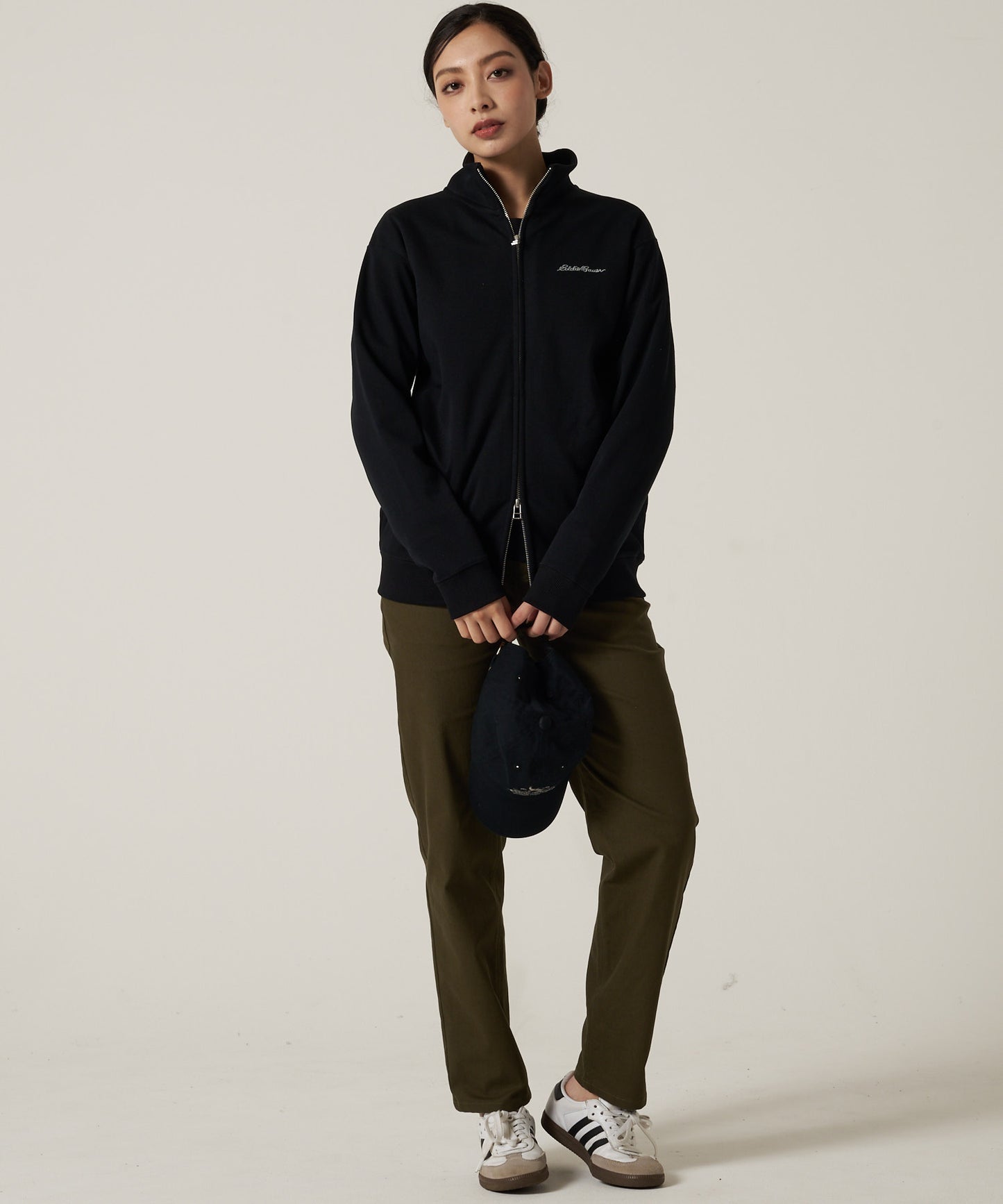 ダブルフェイスカノコ ジップアップ カーディガン/W-PIQUE ZIP-UP CARDIGAN