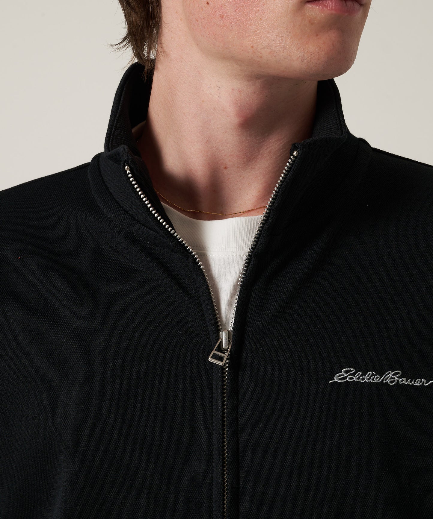 ダブルフェイスカノコ ジップアップ カーディガン/W-PIQUE ZIP-UP CARDIGAN