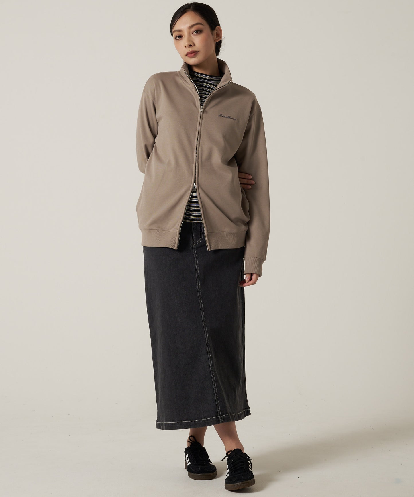 ダブルフェイスカノコ ジップアップ カーディガン/W-PIQUE ZIP-UP CARDIGAN