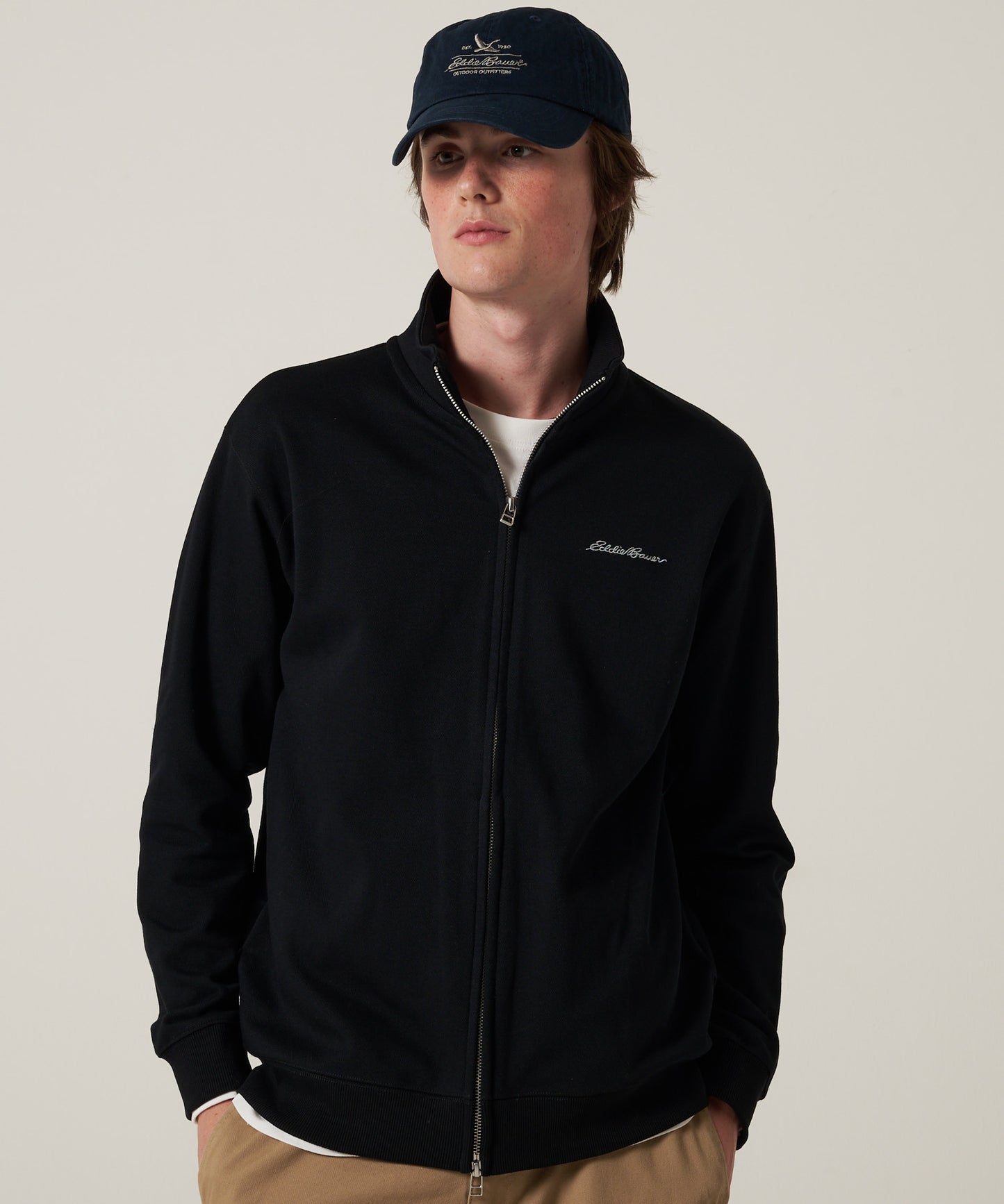 ダブルフェイスカノコ ジップアップ カーディガン/W-PIQUE ZIP-UP CARDIGAN
