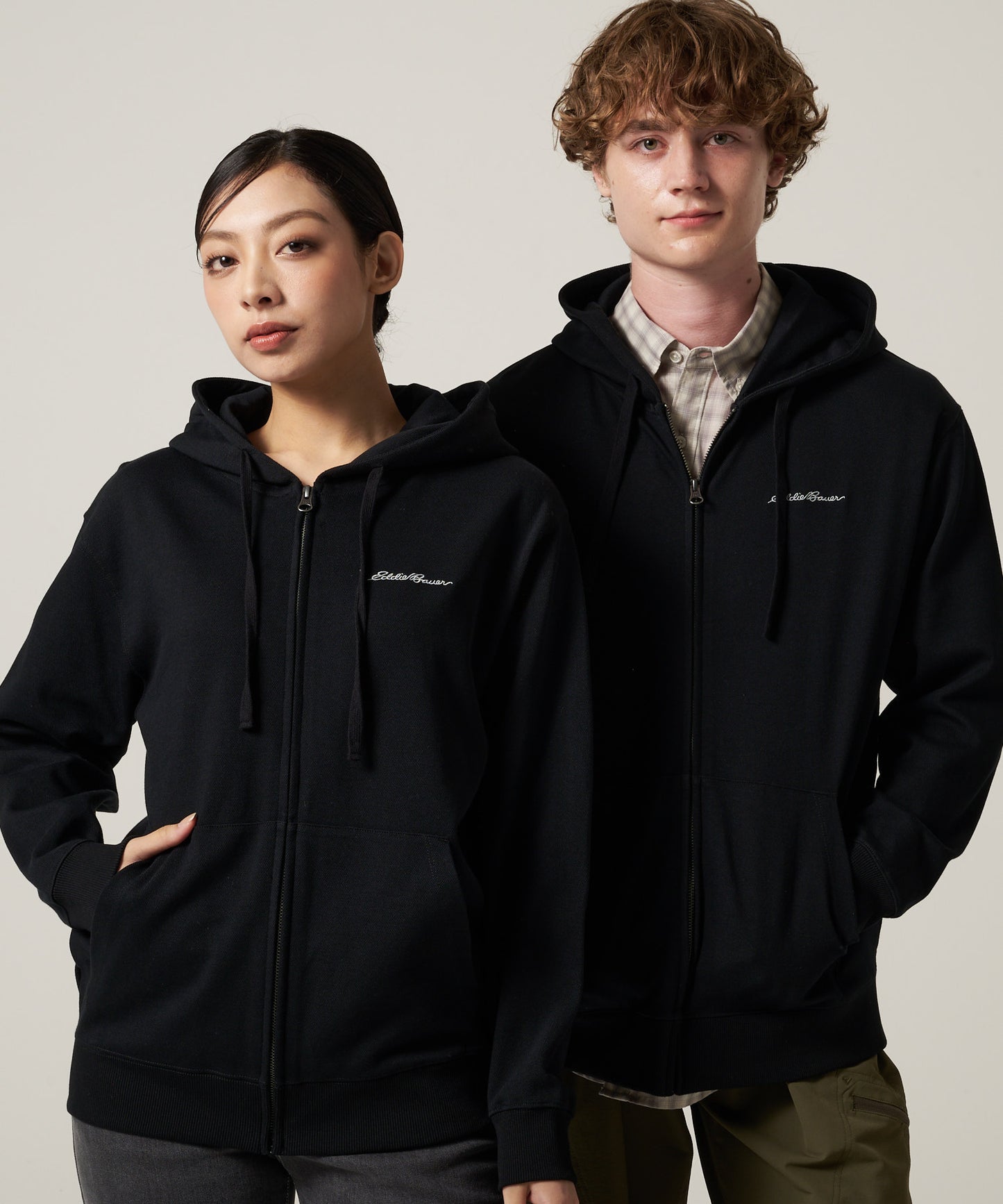 ダブルフェイスカノコ ジップフーディ/W-PIQUE ZIP HOODIE