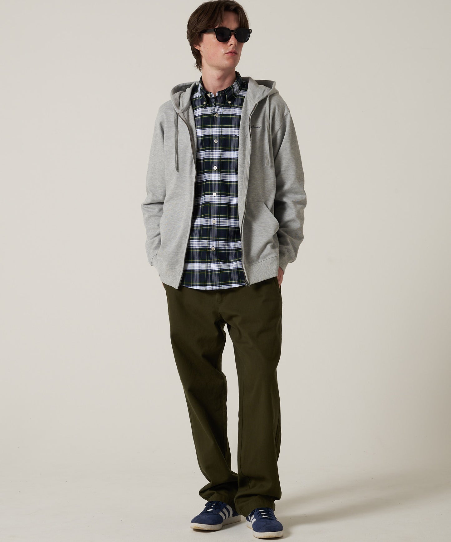 ダブルフェイスカノコ ジップフーディ/W-PIQUE ZIP HOODIE