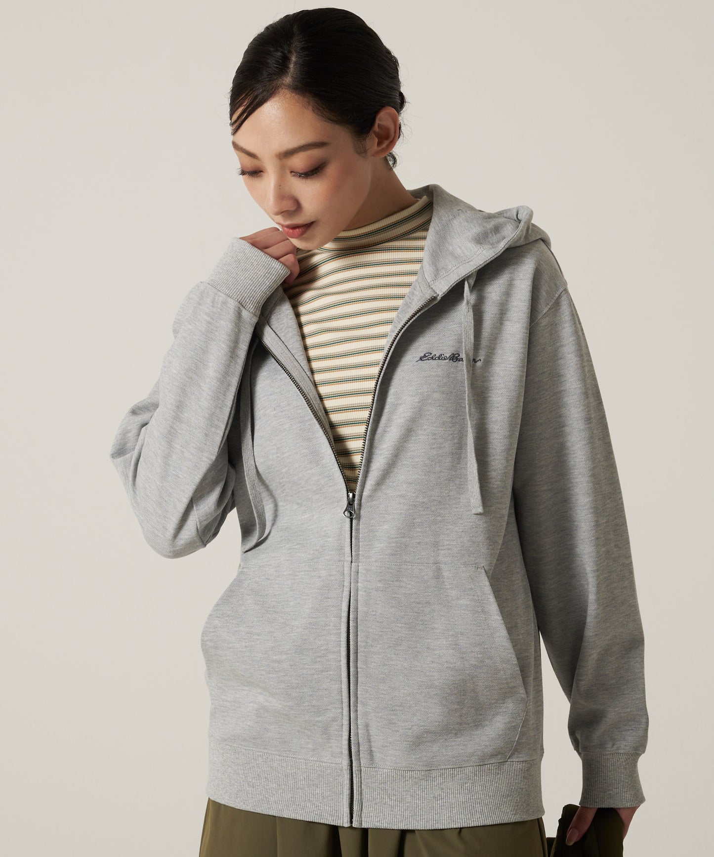 ダブルフェイスカノコ ジップフーディ/W-PIQUE ZIP HOODIE