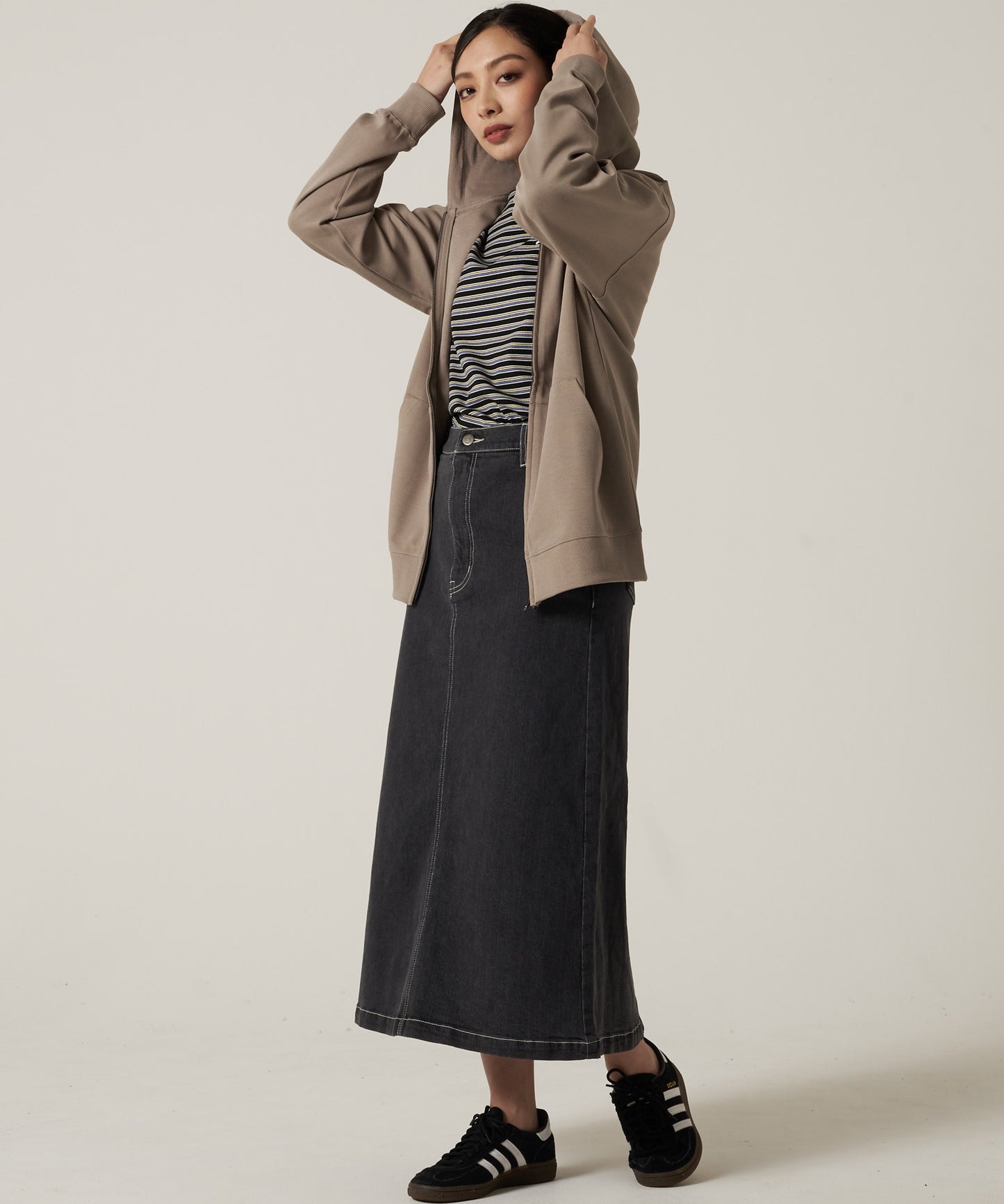 ダブルフェイスカノコ ジップフーディ/W-PIQUE ZIP HOODIE