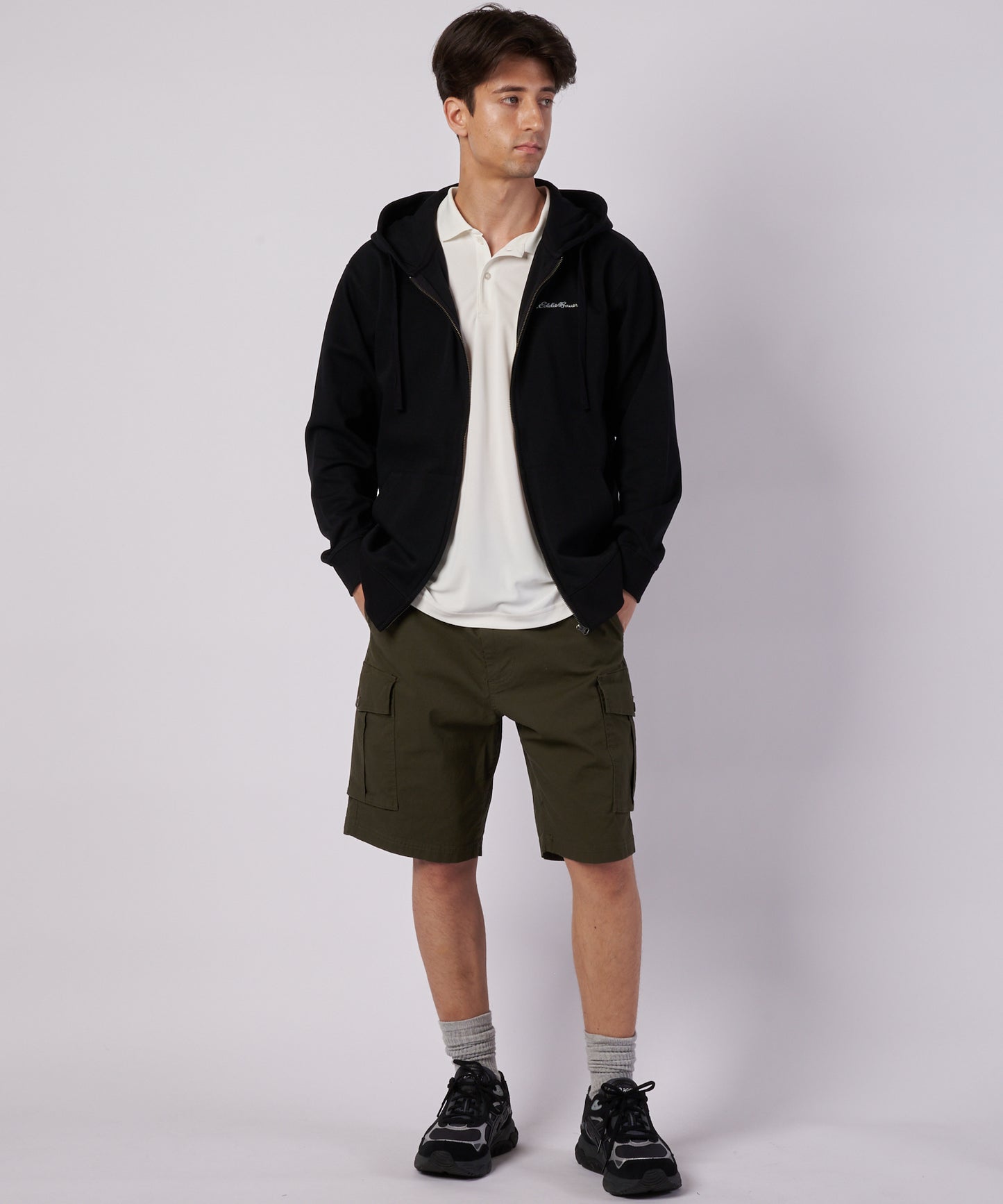 ダブルフェイスカノコ ジップフーディ/W-PIQUE ZIP HOODIE