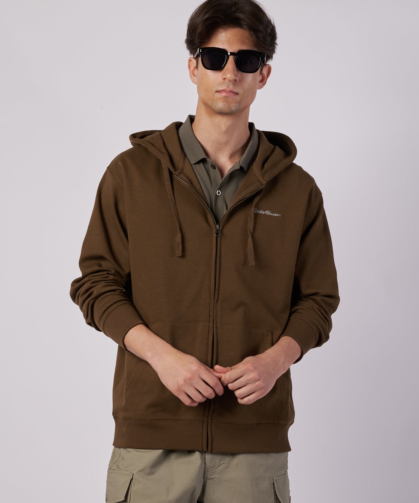 ダブルフェイスカノコ ジップフーディ/W-PIQUE ZIP HOODIE