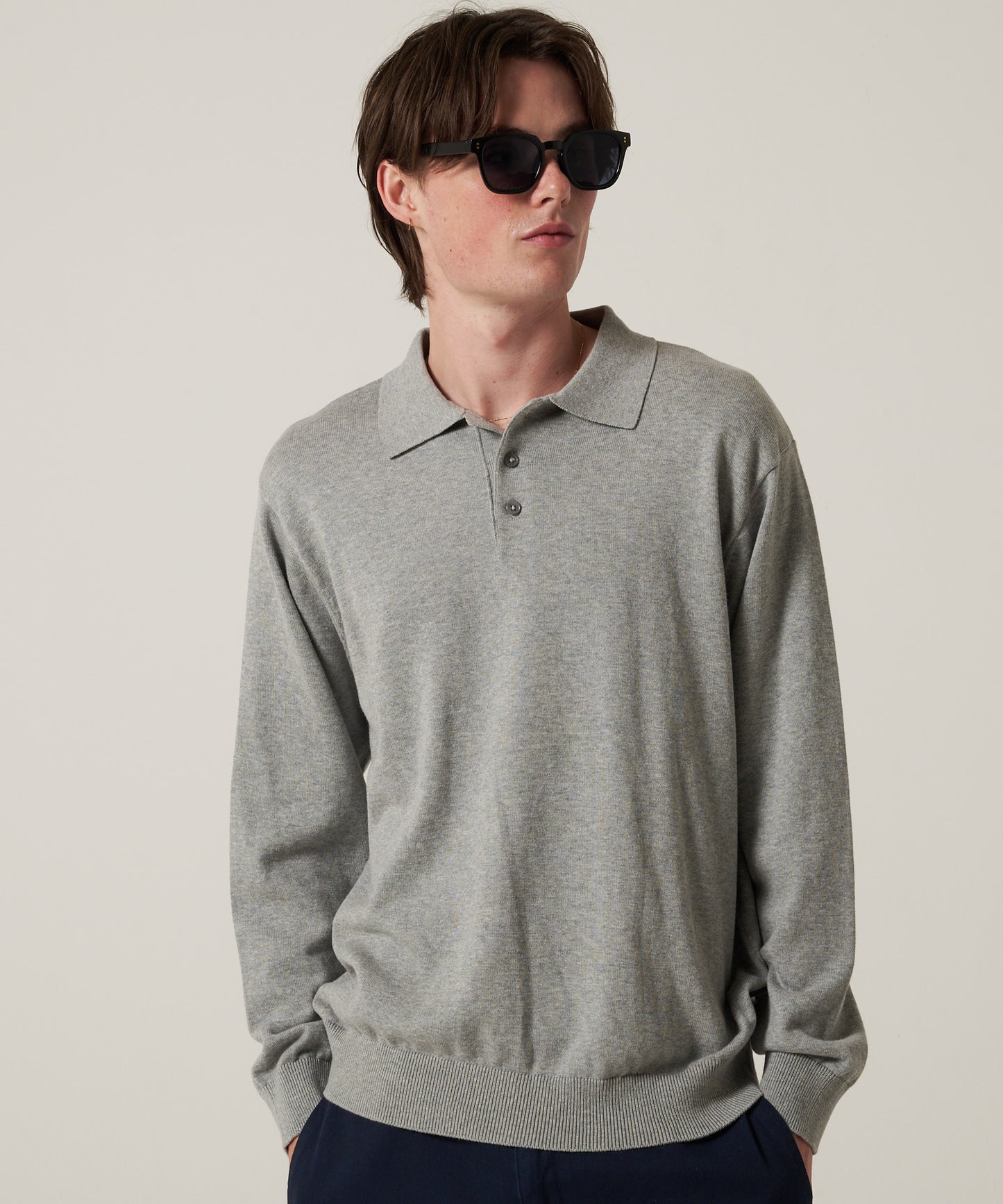 【予約】ファイン ゲージ 長袖ポロシャツ/FINE GAUGE LS POLO