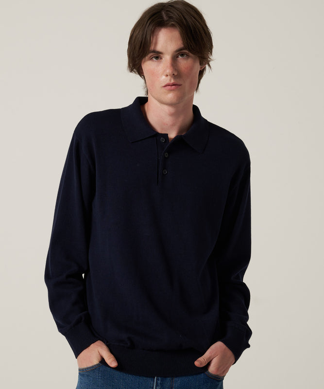 【予約】ファイン ゲージ 長袖ポロシャツ/FINE GAUGE LS POLO