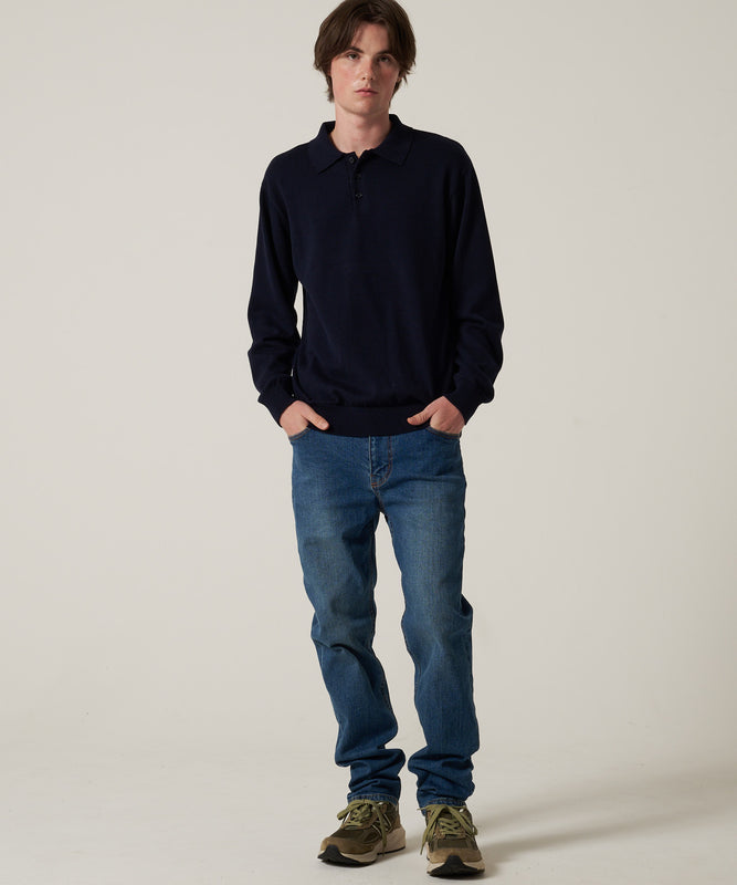 【予約】ファイン ゲージ 長袖ポロシャツ/FINE GAUGE LS POLO