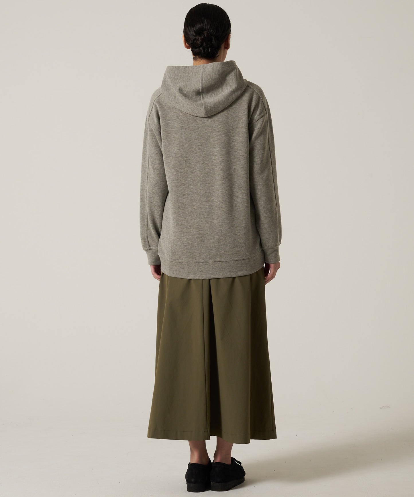 フーデッド スウェットシャツ チュニック/HOODED SWEATSHIRT TUNIC