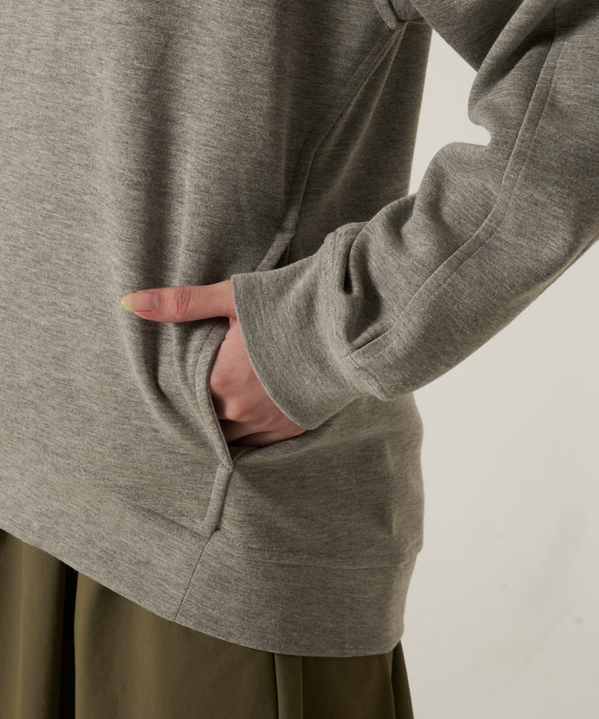 フーデッド スウェットシャツ チュニック/HOODED SWEATSHIRT TUNIC