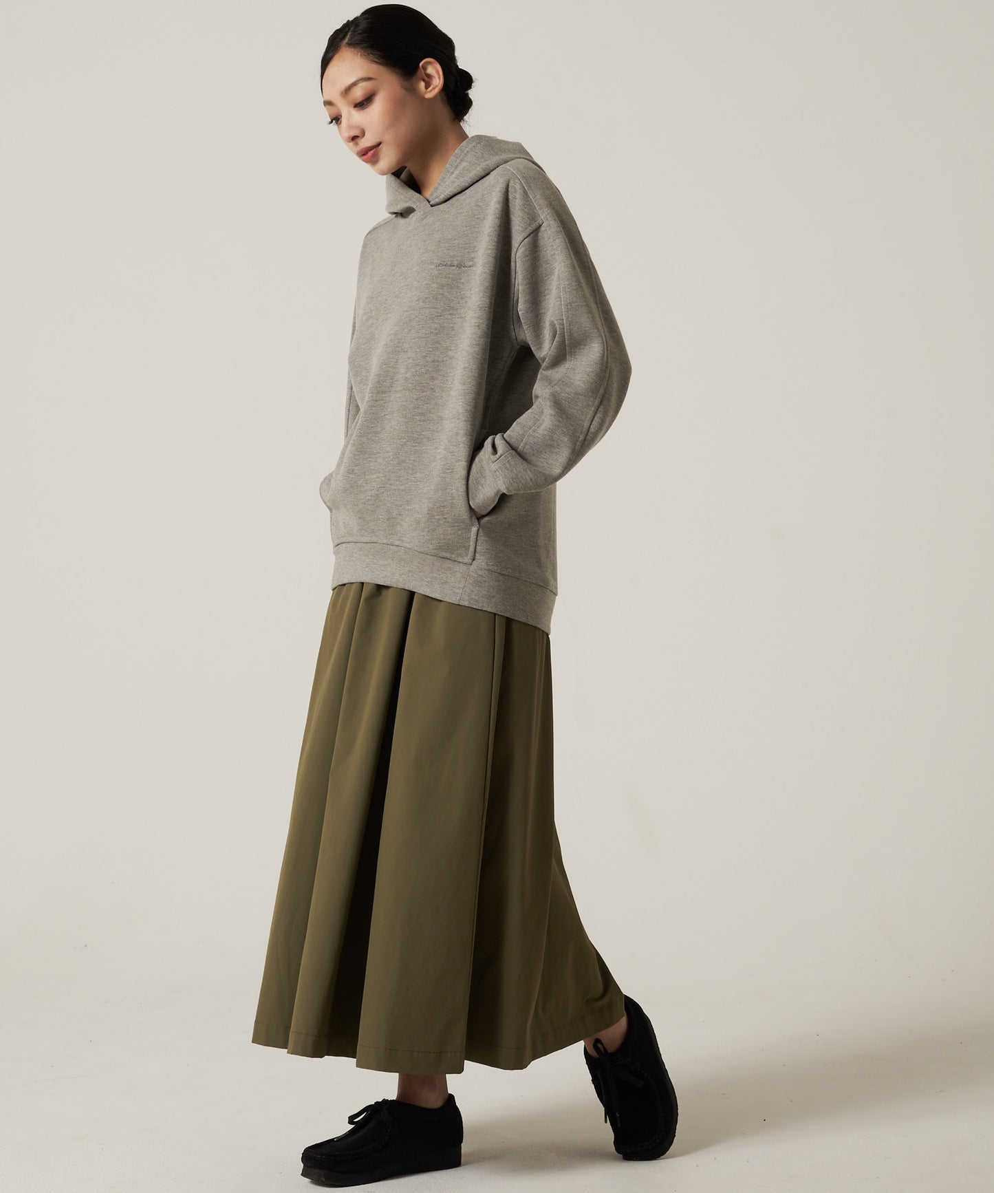 フーデッド スウェットシャツ チュニック/HOODED SWEATSHIRT TUNIC