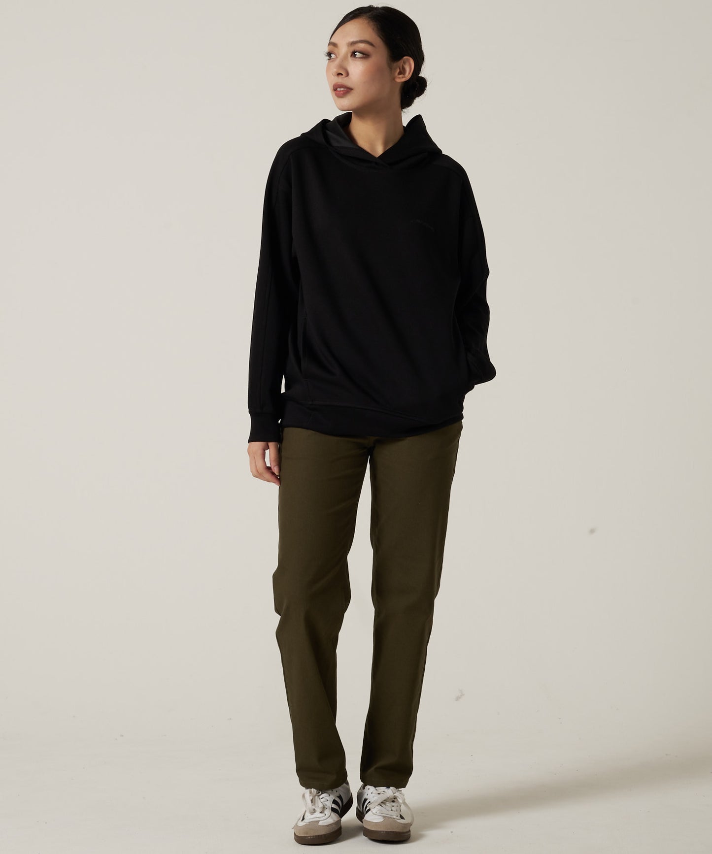 フーデッド スウェットシャツ チュニック/HOODED SWEATSHIRT TUNIC