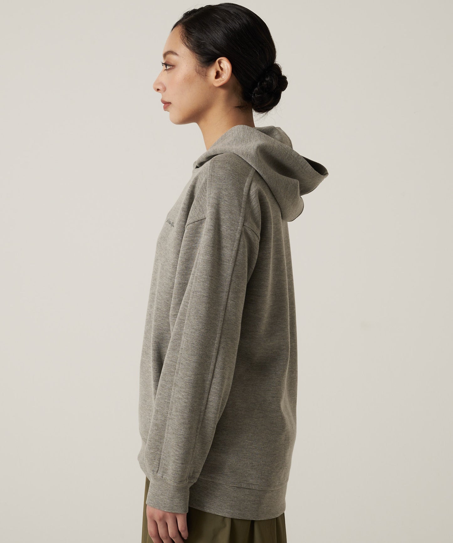 フーデッド スウェットシャツ チュニック/HOODED SWEATSHIRT TUNIC