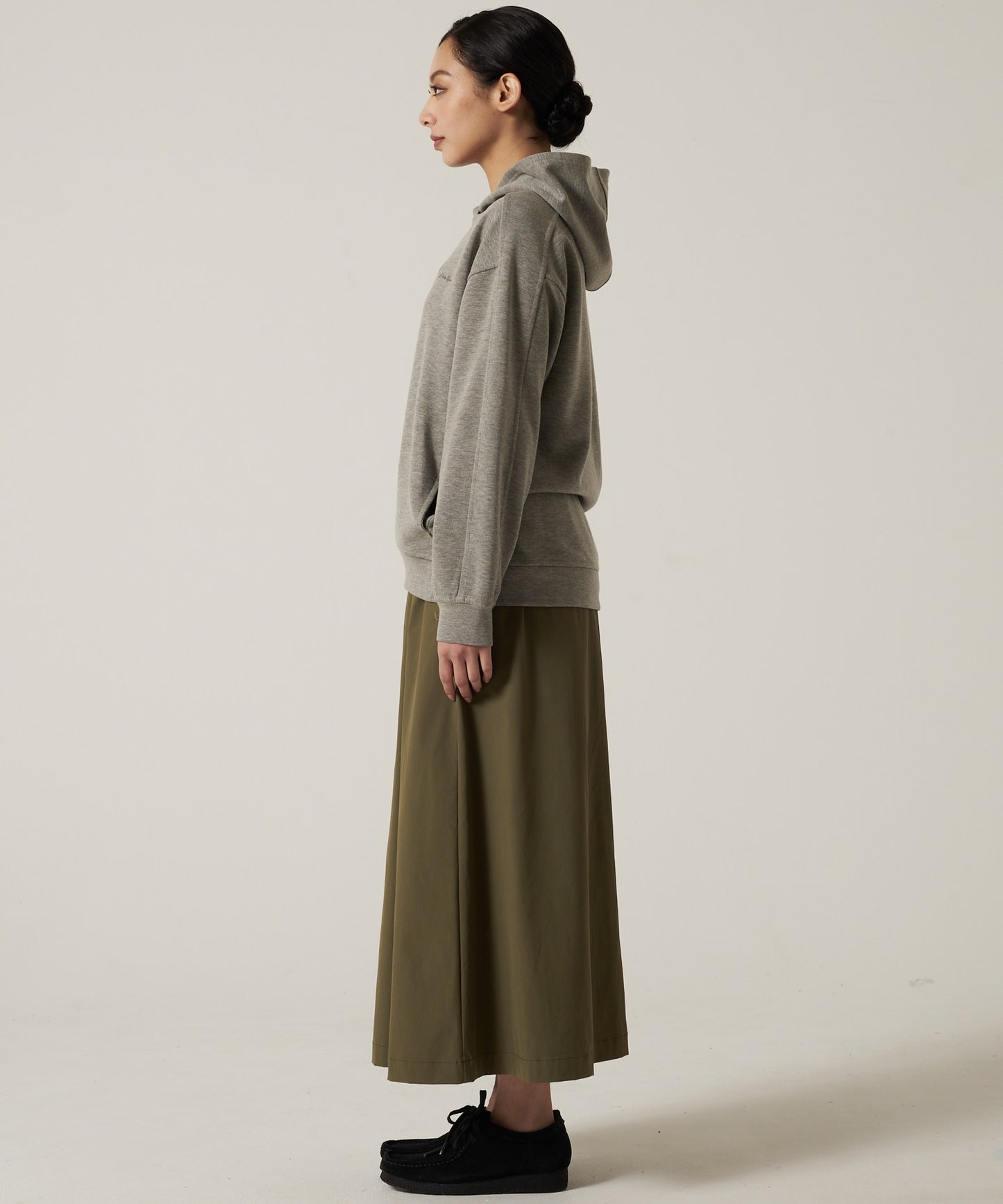 フーデッド スウェットシャツ チュニック/HOODED SWEATSHIRT TUNIC