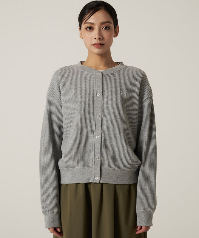 【予約】リラックスワッフル 長袖カーディガン/LS RELAXED WAFFLE CARDIGAN