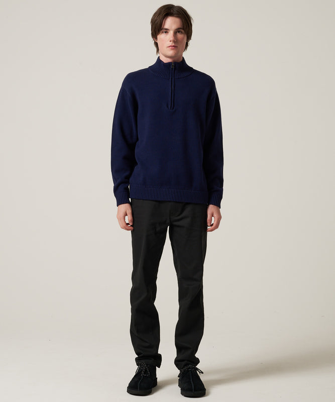 クォータージップ モックセーター/QUARTER ZIP MOCK SWEATER