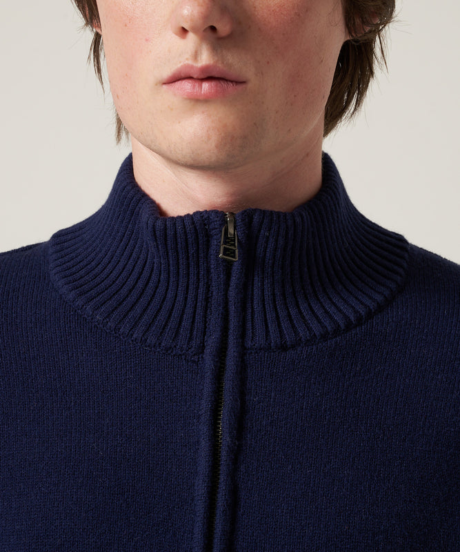 クォータージップ モックセーター/QUARTER ZIP MOCK SWEATER