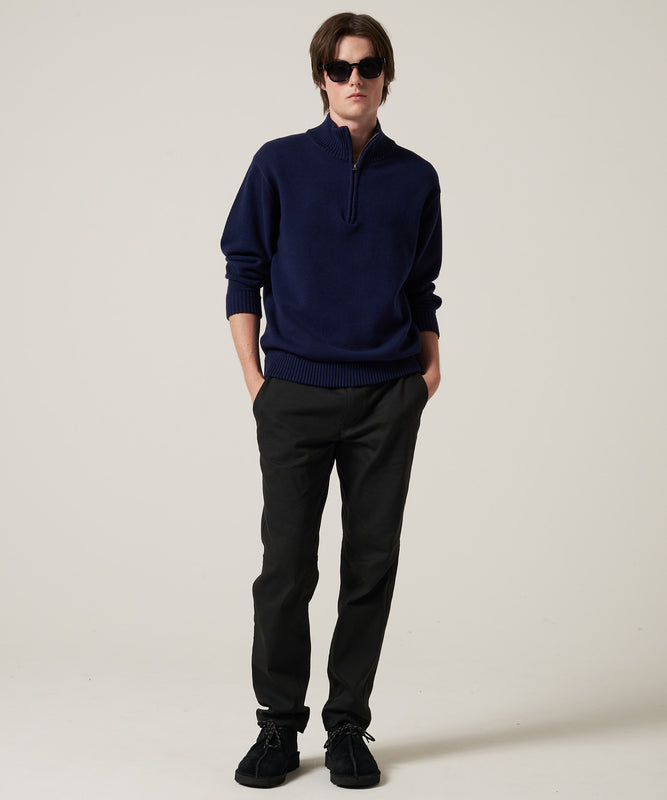クォータージップ モックセーター/QUARTER ZIP MOCK SWEATER