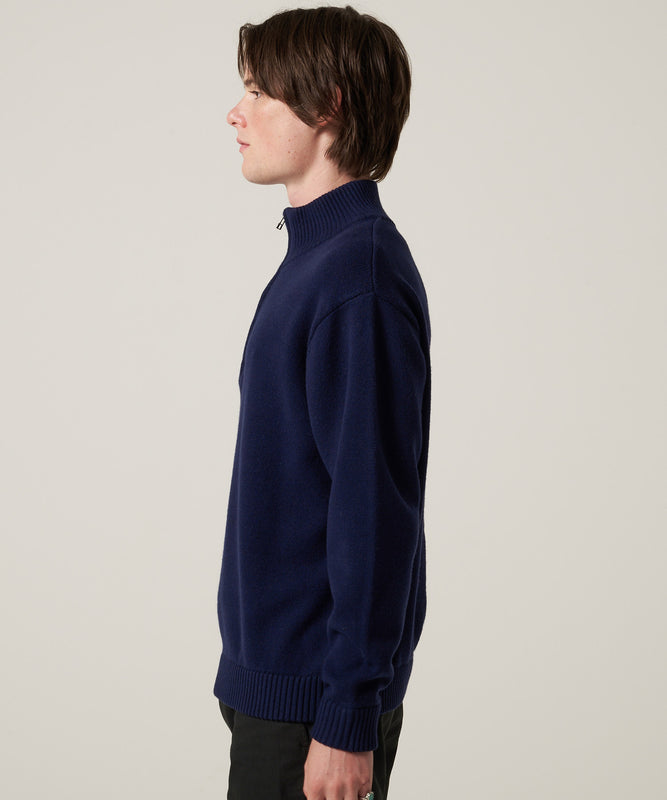 クォータージップ モックセーター/QUARTER ZIP MOCK SWEATER