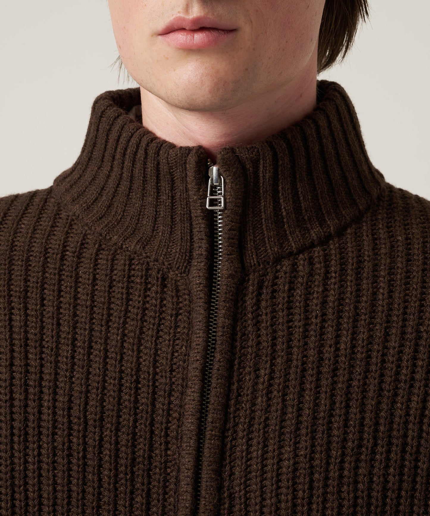 スタンド フルジップ セーター/STAND FULL ZIP SWEATER