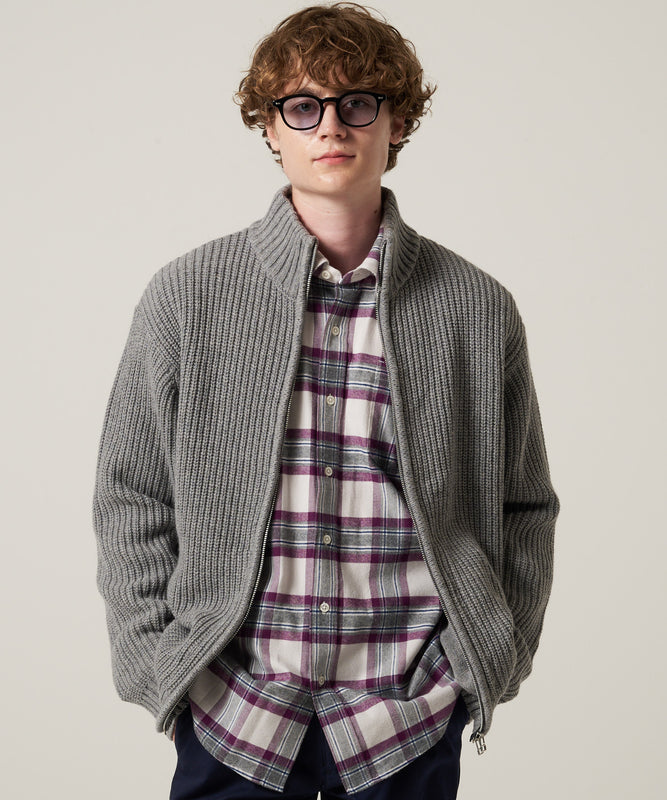 スタンド フルジップ セーター/STAND FULL ZIP SWEATER