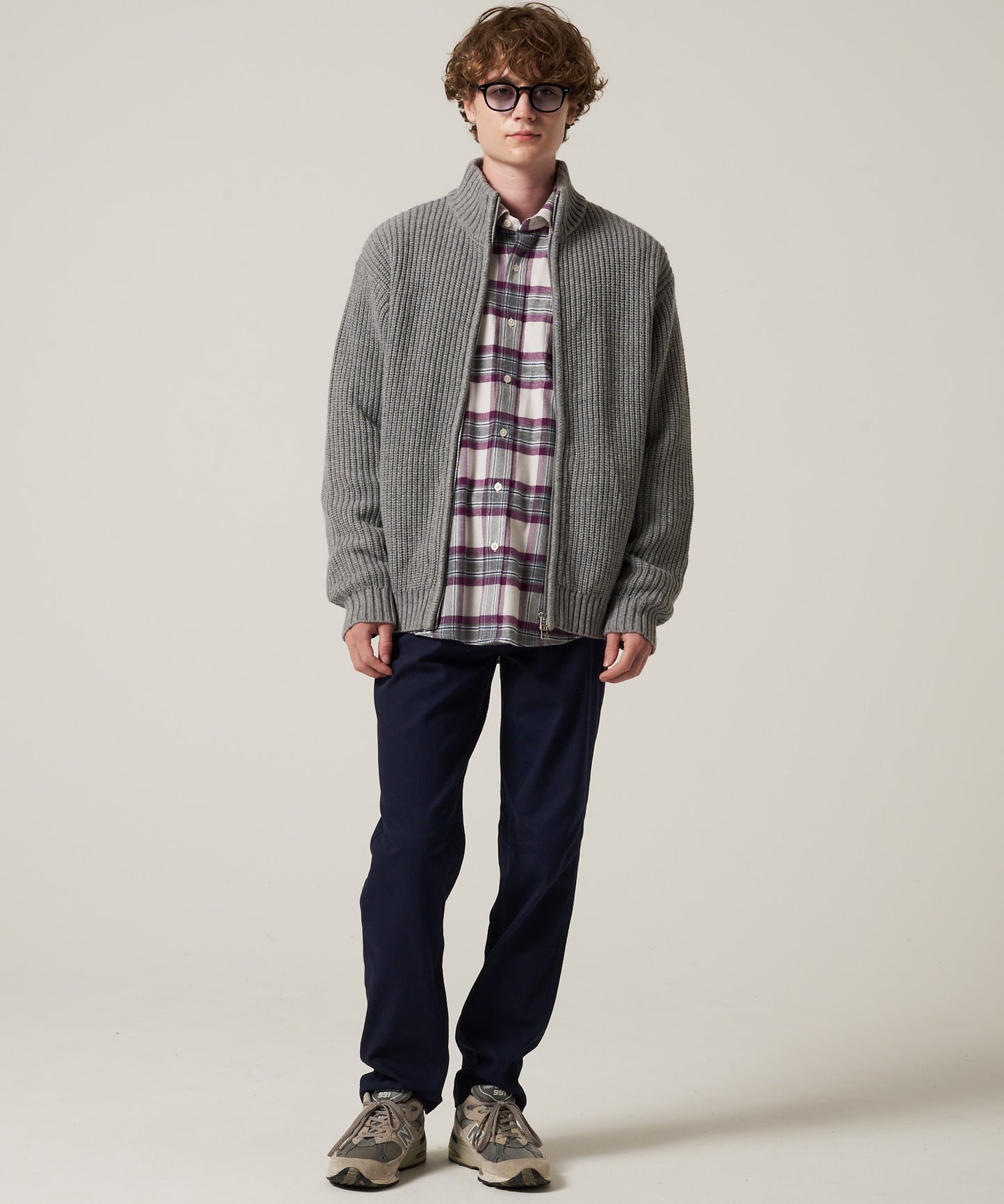 スタンド フルジップ セーター/STAND FULL ZIP SWEATER