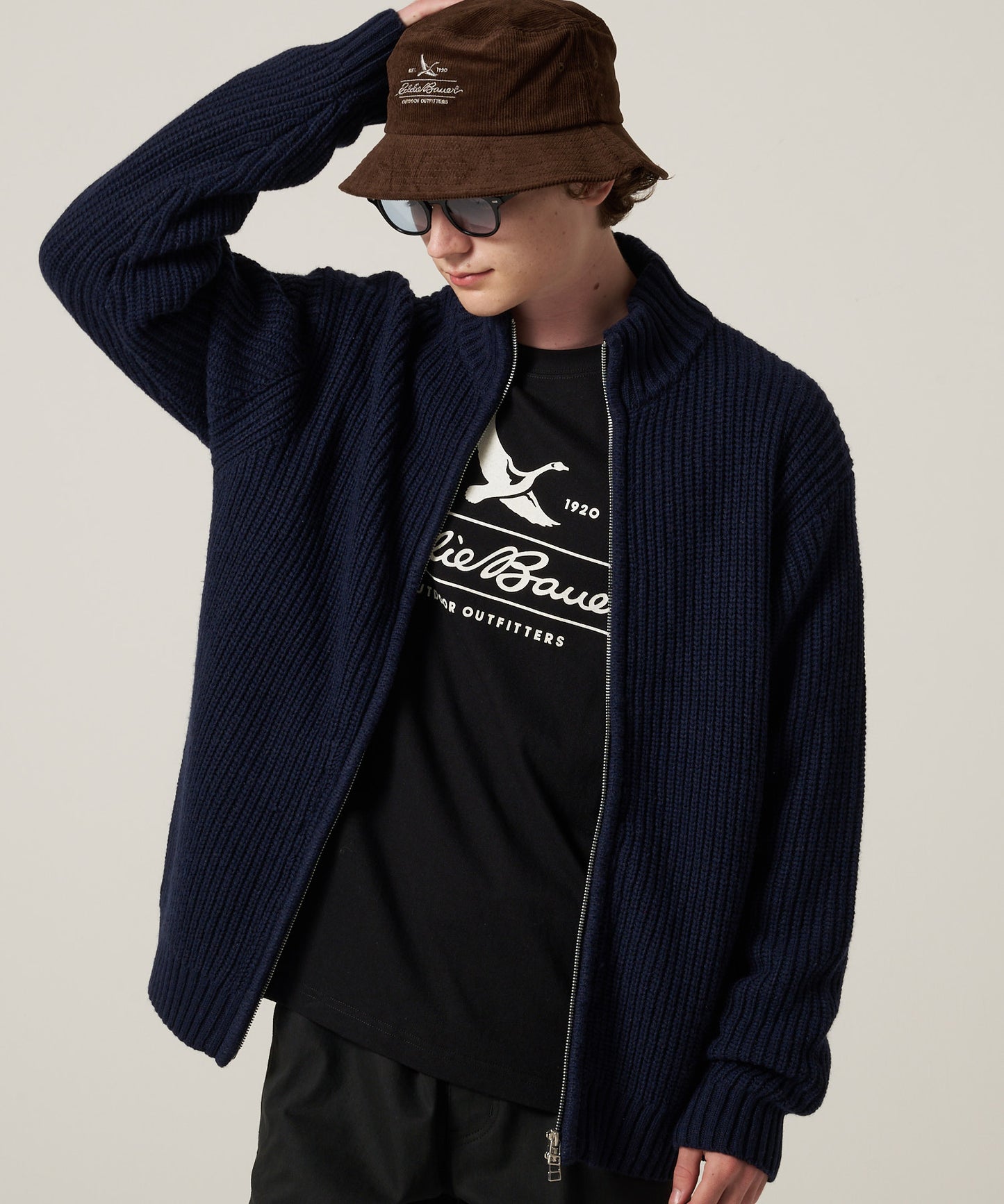 スタンド フルジップ セーター/STAND FULL ZIP SWEATER