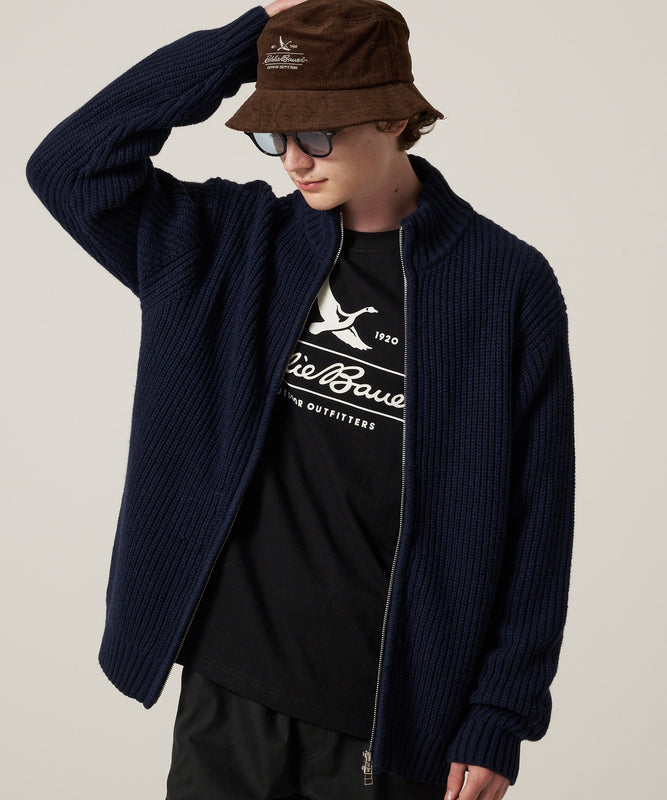 スタンド フルジップ セーター/STAND FULL ZIP SWEATER