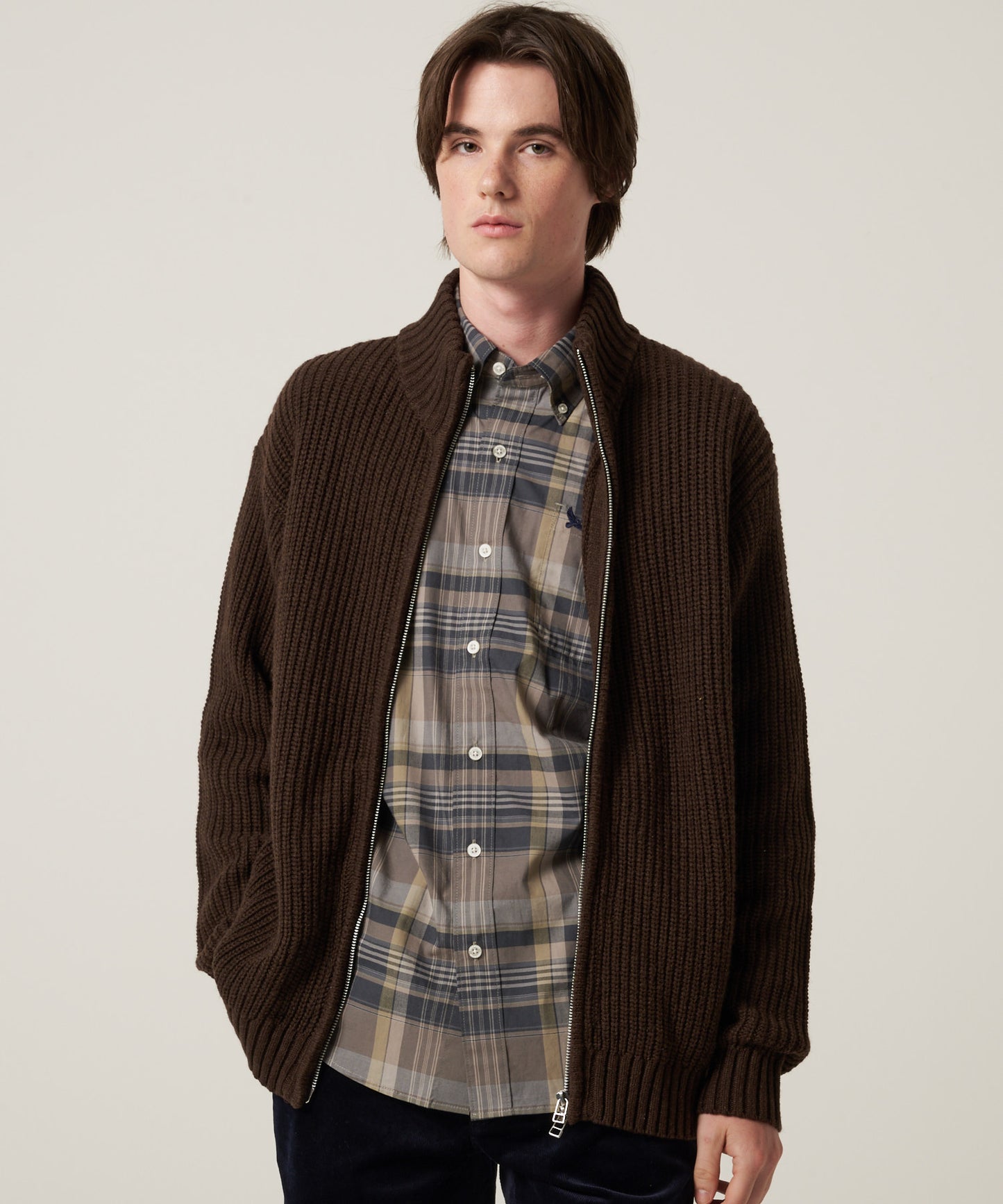 スタンド フルジップ セーター/STAND FULL ZIP SWEATER