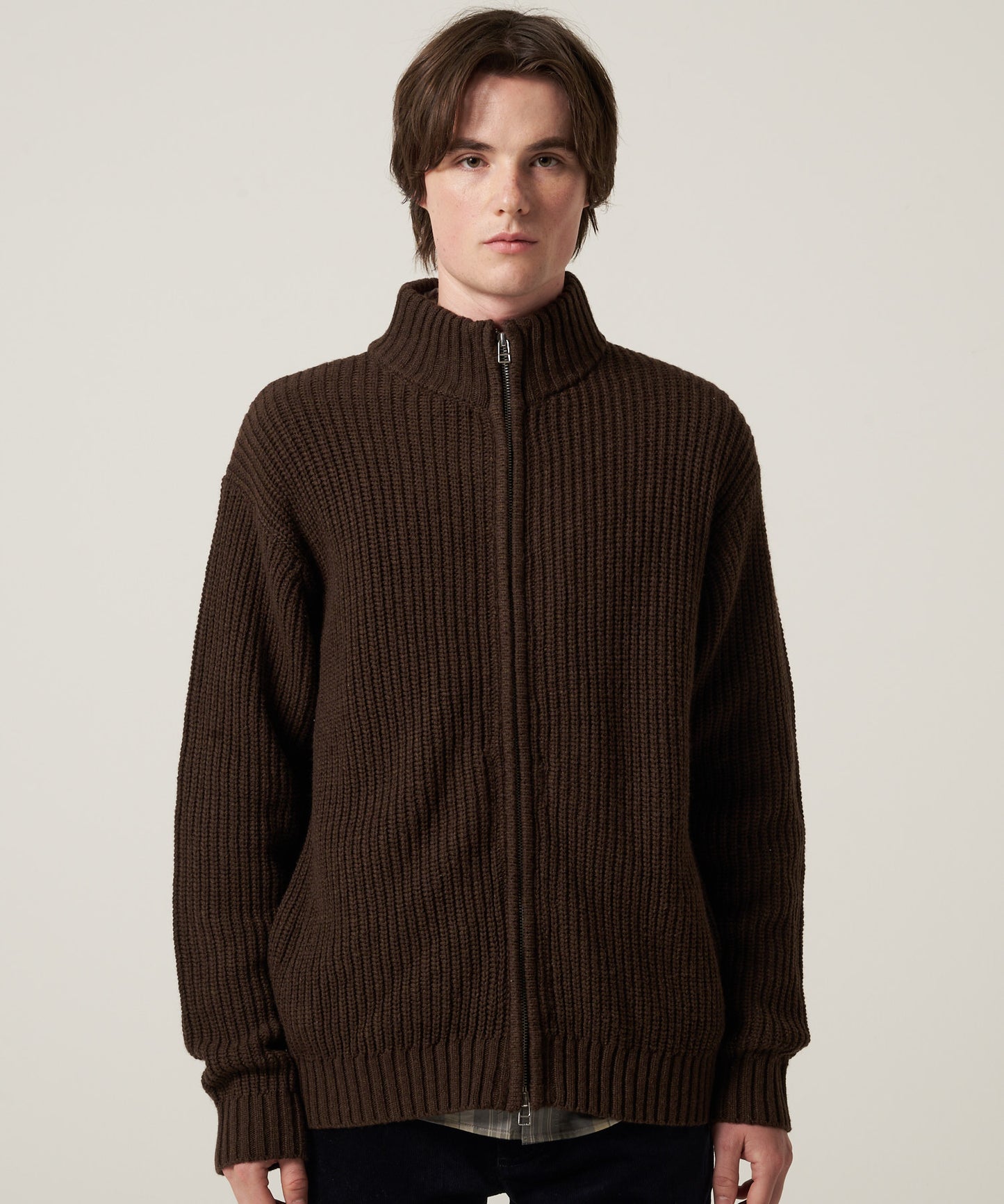 スタンド フルジップ セーター/STAND FULL ZIP SWEATER