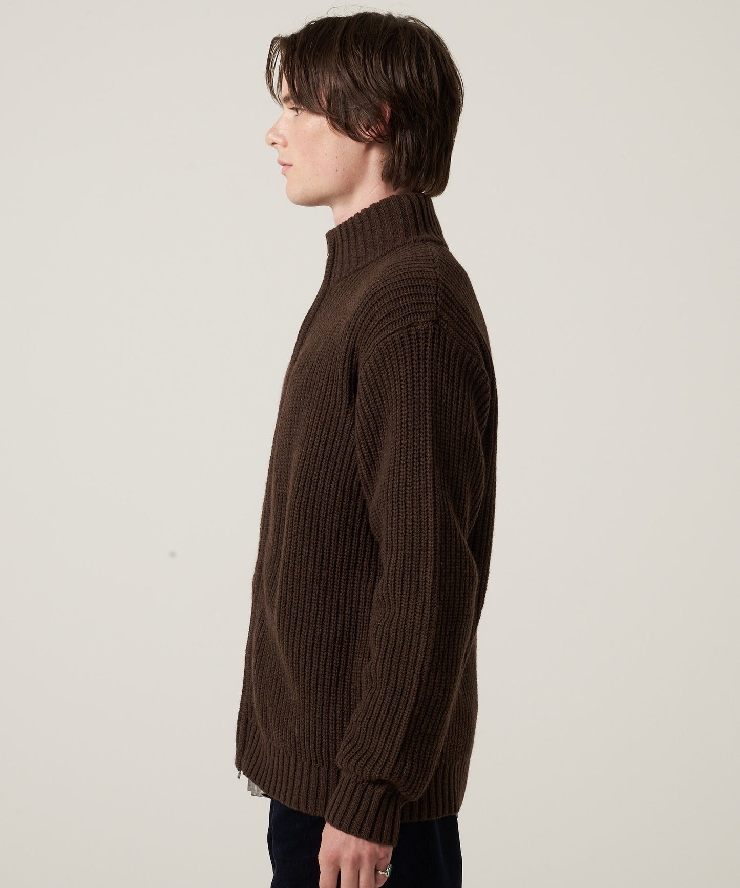 スタンド フルジップ セーター/STAND FULL ZIP SWEATER