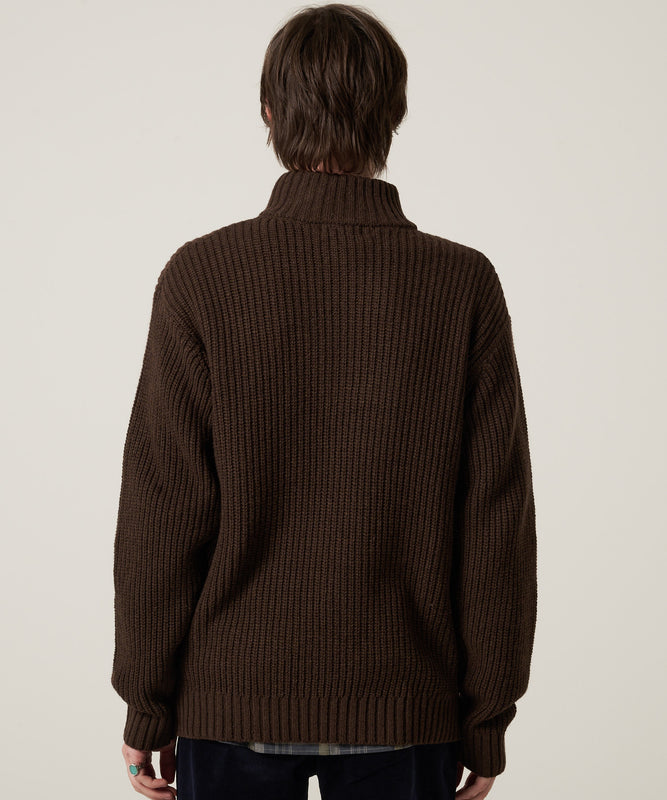 スタンド フルジップ セーター/STAND FULL ZIP SWEATER