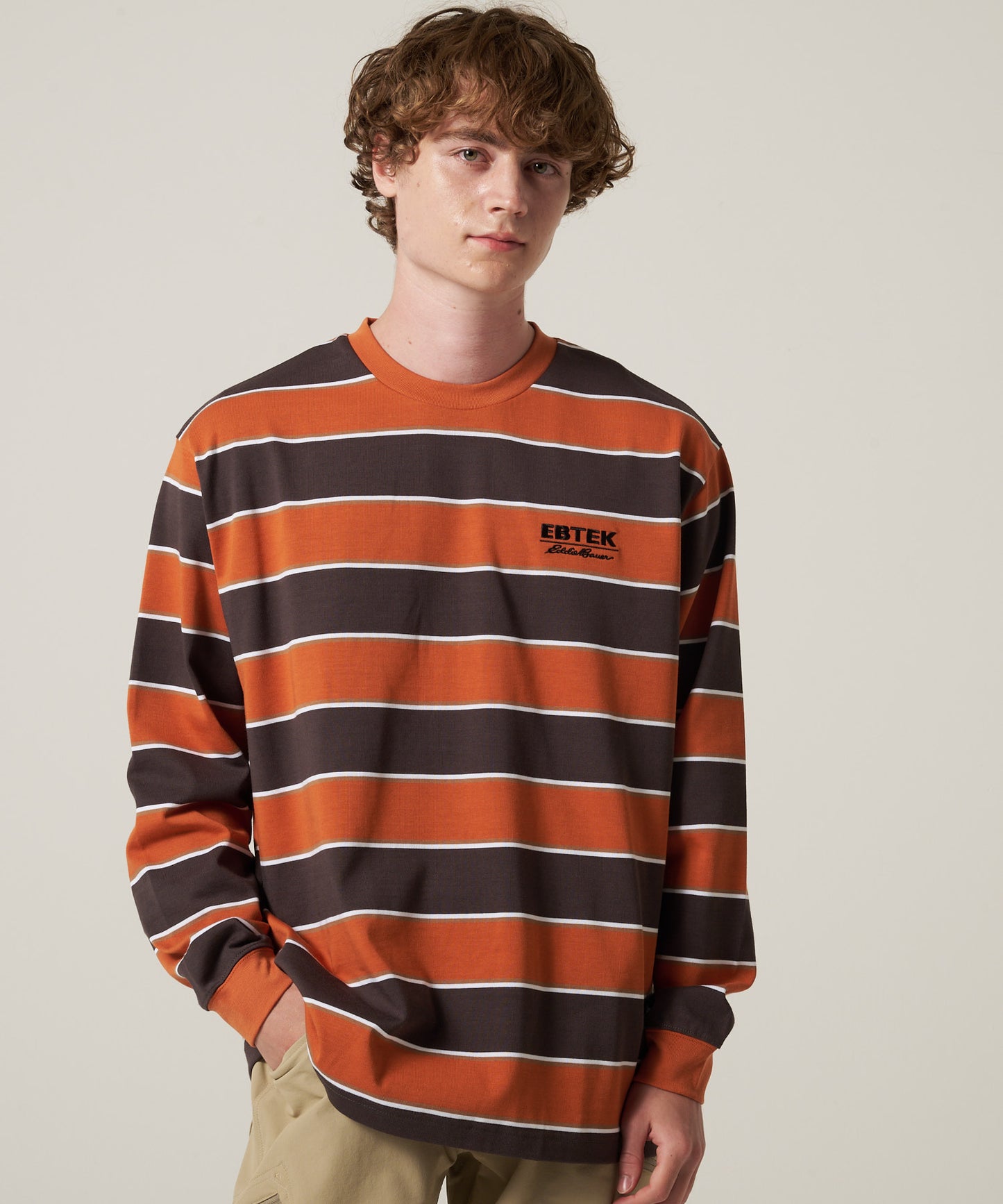 【予約】EBTEK ボーダー 長袖Tシャツ/EBTEK BORDER LS TEE